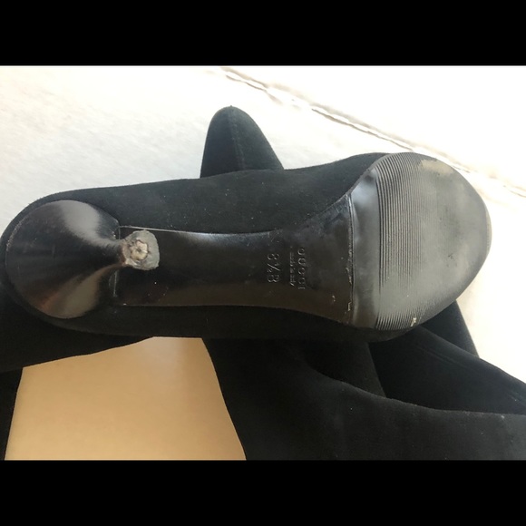 Black Suede Gucci Boots- Knee high sock style - Picture 11 of 13